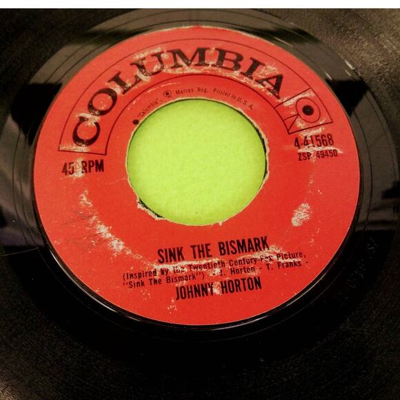 Johnny Horton - Sink the Bismark / Same Old Tale - 45rpm Vinyl Record Single 7" - Picture 5 of 6